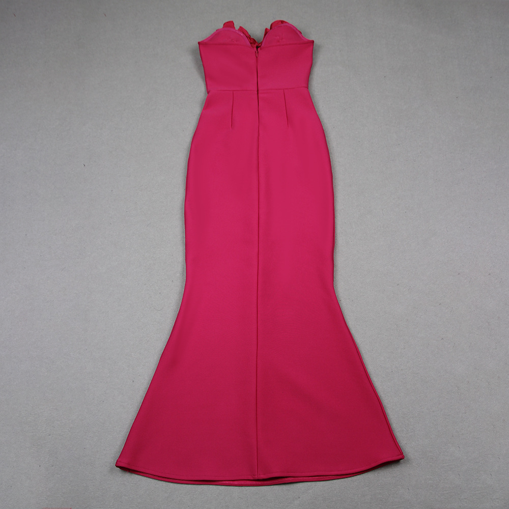 Strapless Long Type Evening Gown Dress