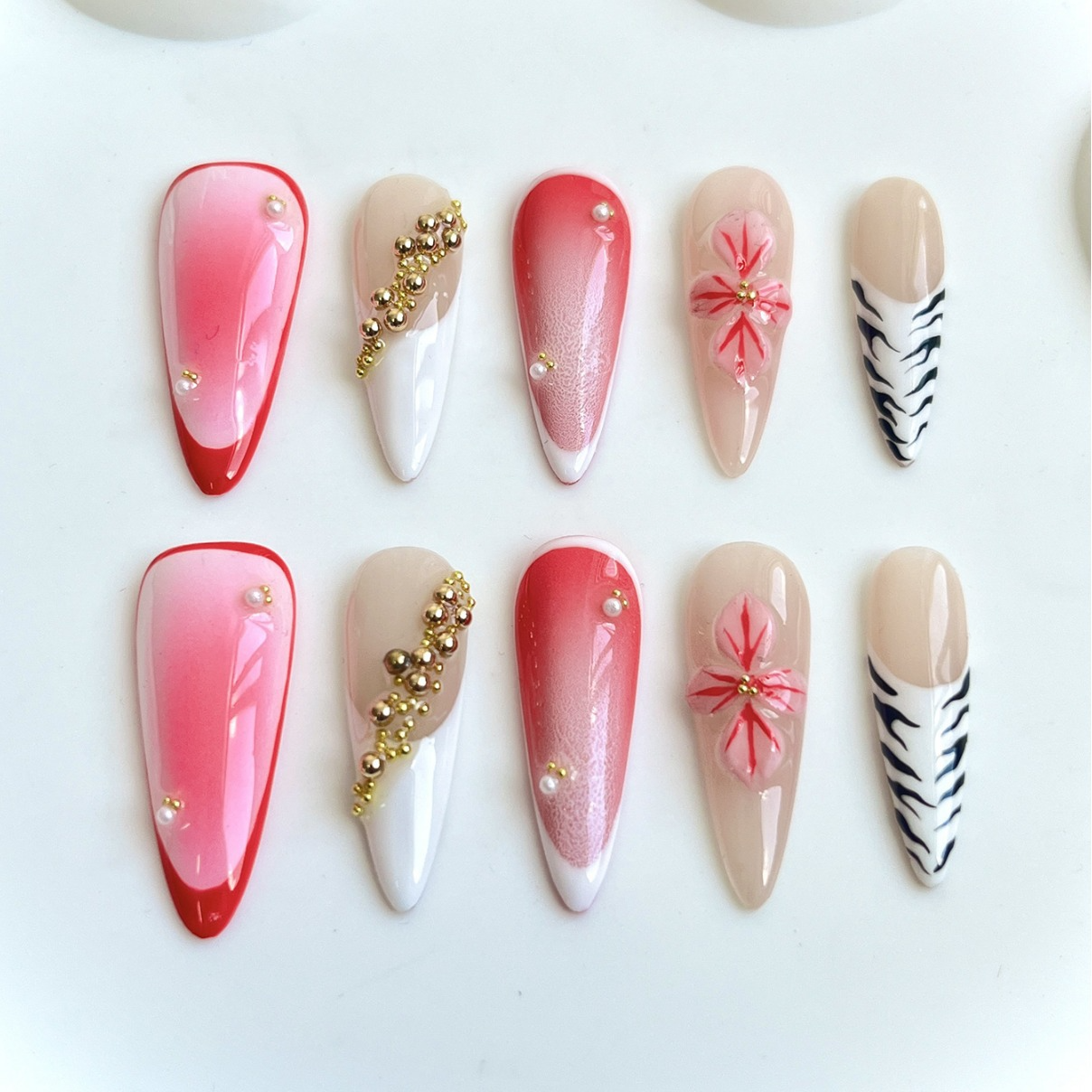 Hand-Painted Handmade Wear Nail