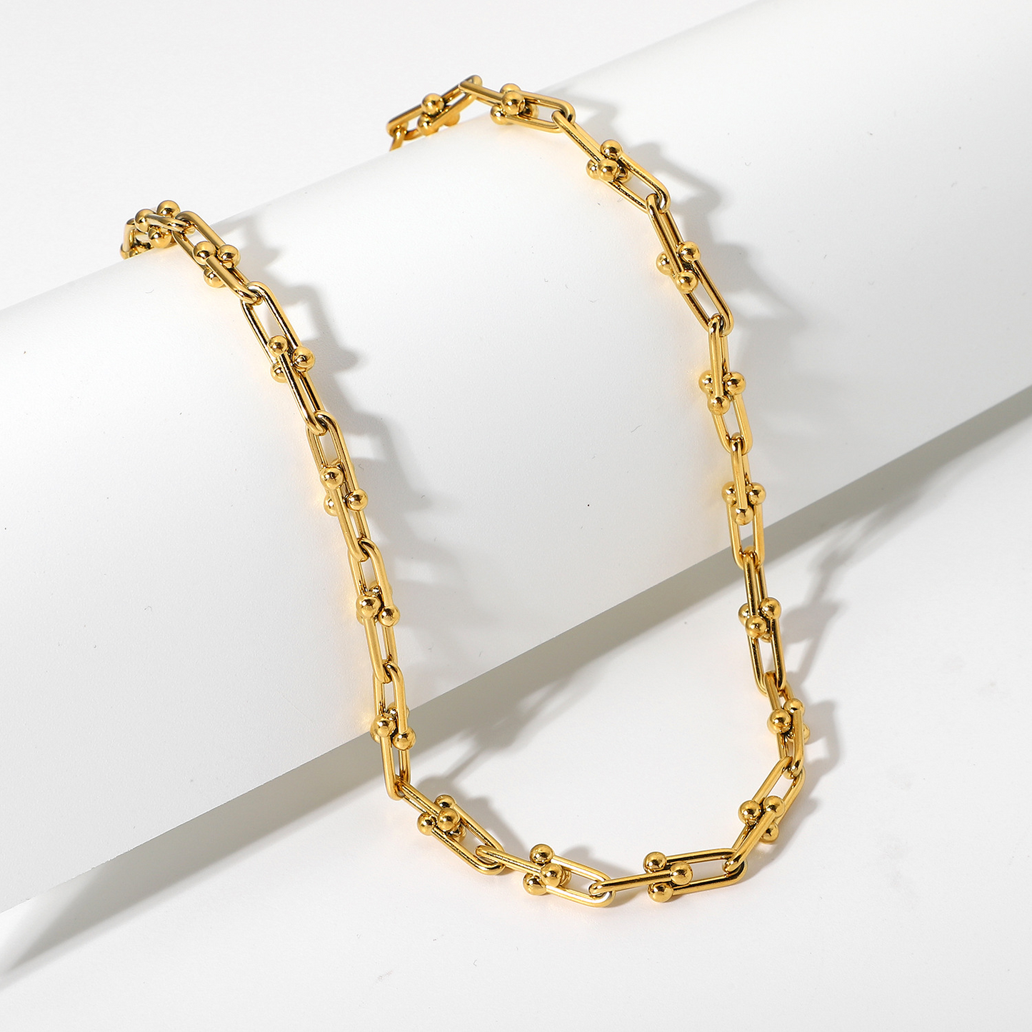 18K Gold Plated Stainless Steel Handmade Chain Necklace