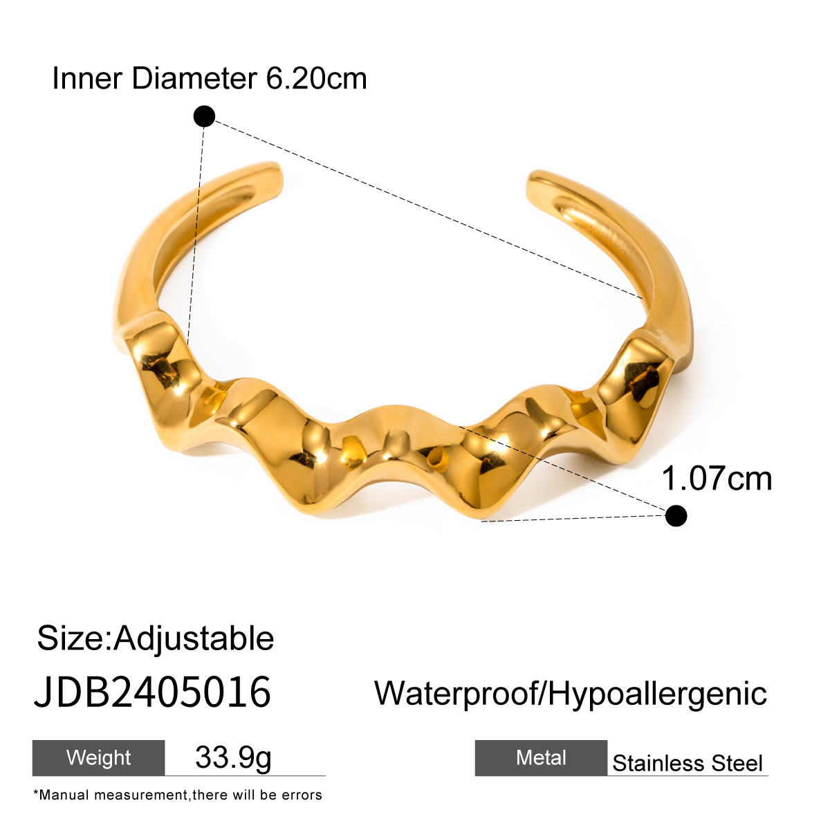 Zufälliges 3-teiliges unregelmäßiges Armband