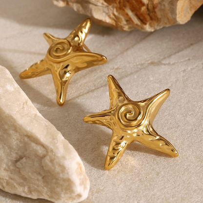 18K Gold Stainless Steel Starfish Series