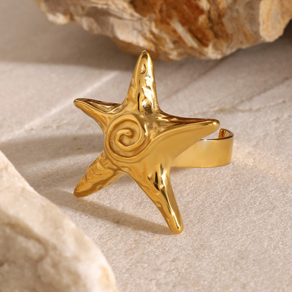 18K Gold Stainless Steel Starfish Series