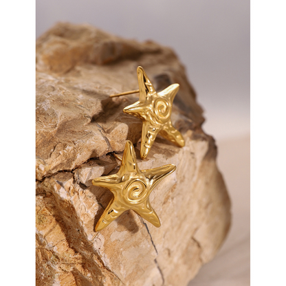 18K Gold Stainless Steel Starfish Series