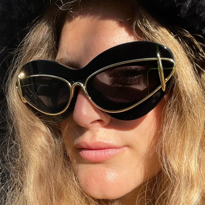 Katzenaugen-Sonnenbrille für Damen