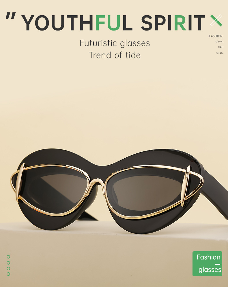 Katzenaugen-Sonnenbrille für Damen