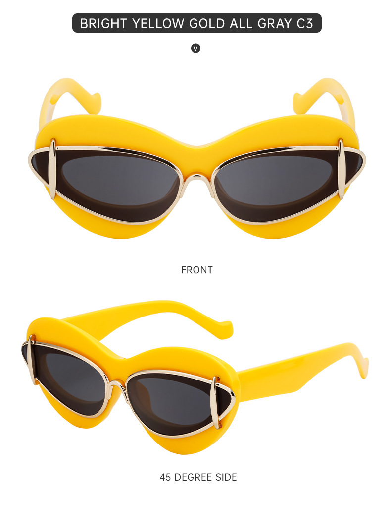 Katzenaugen-Sonnenbrille für Damen