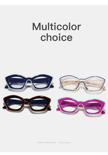 Lunettes anti-lumière bleue œil de chat Même style pour hommes et femmes