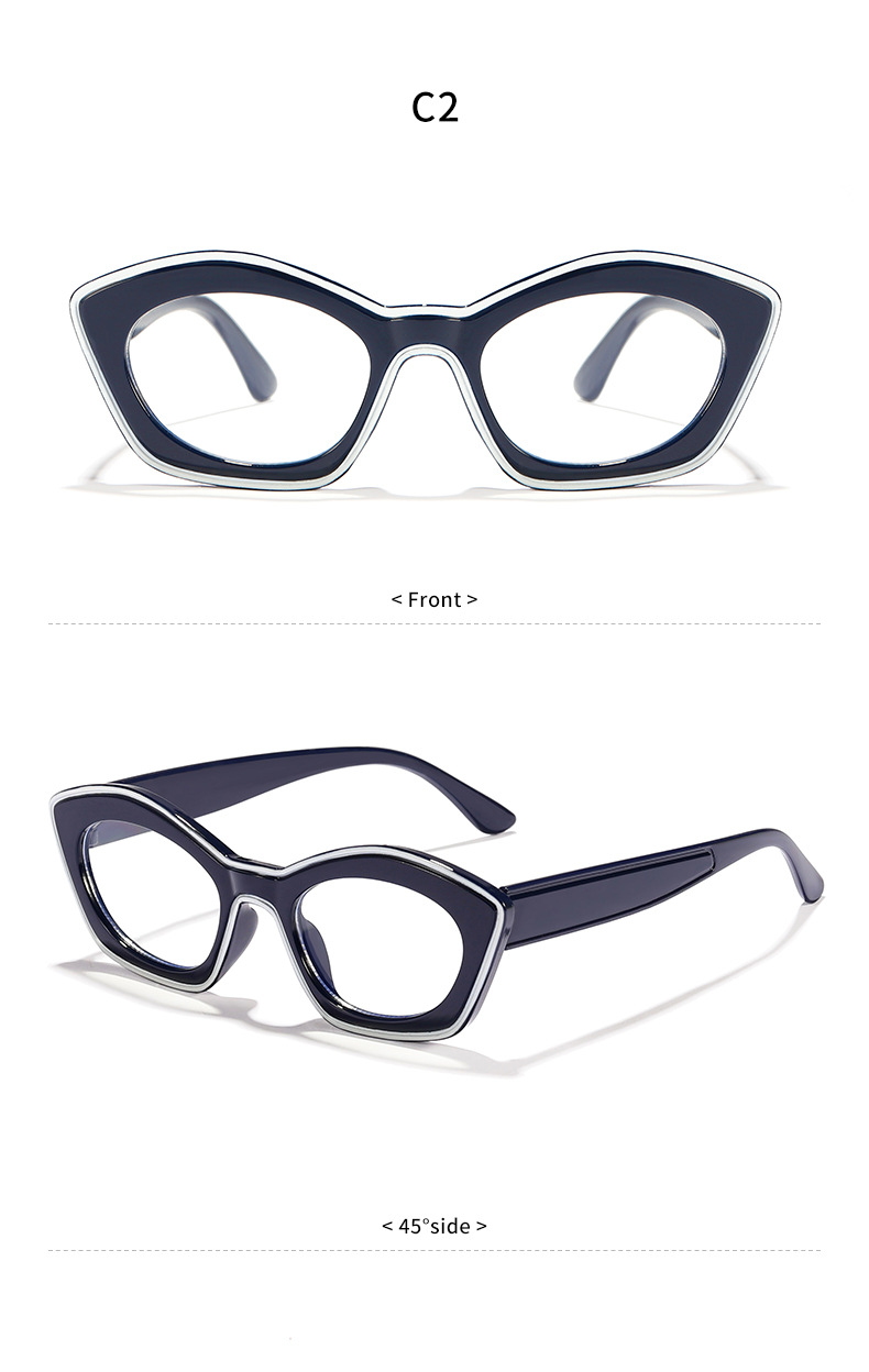 Lunettes anti-lumière bleue œil de chat Même style pour hommes et femmes