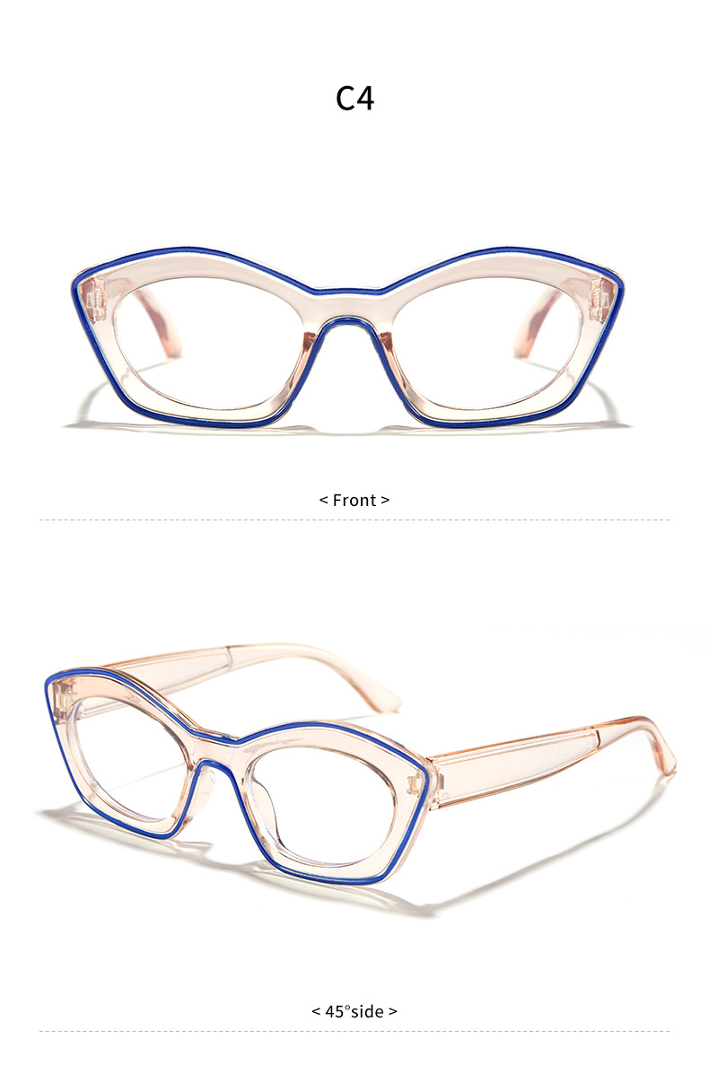 Lunettes anti-lumière bleue œil de chat Même style pour hommes et femmes