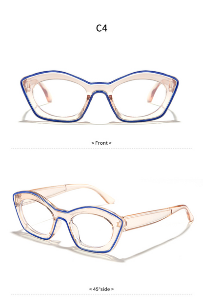 Lunettes anti-lumière bleue œil de chat Même style pour hommes et femmes