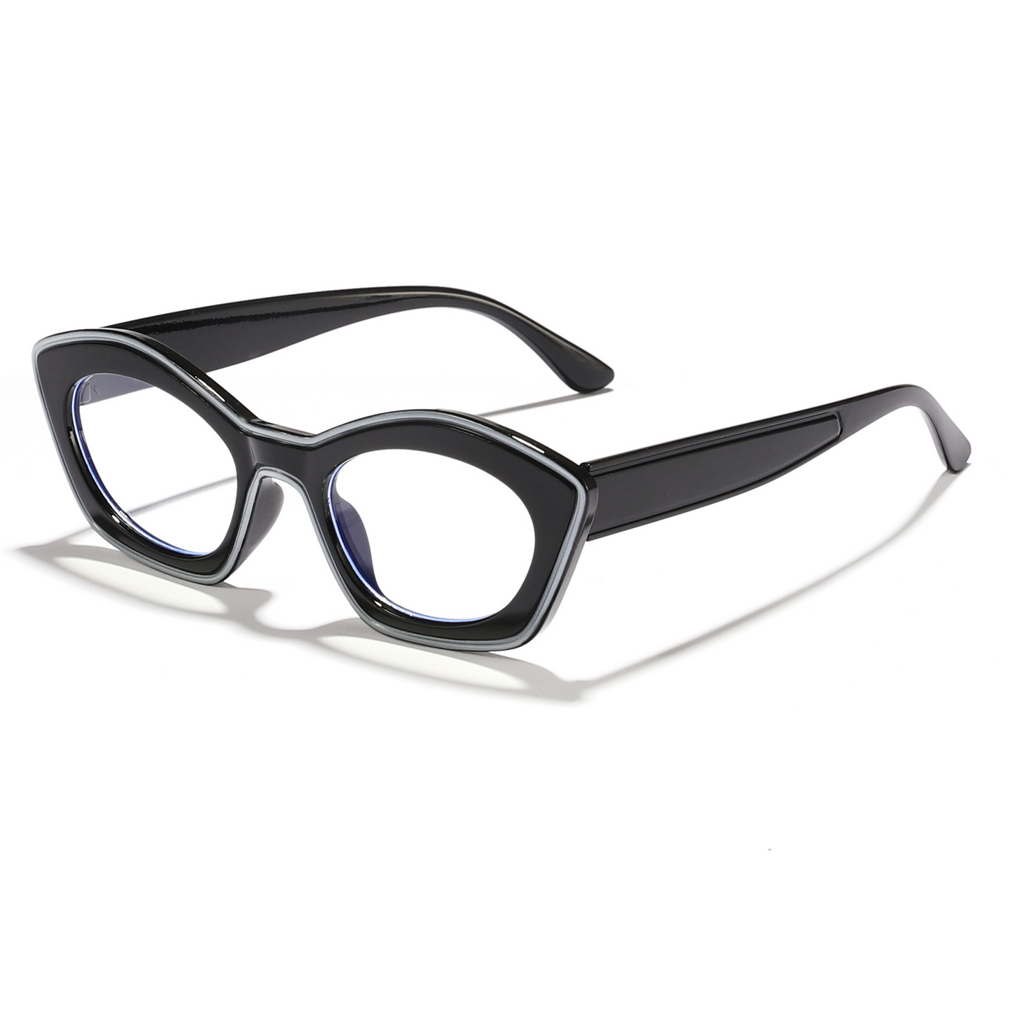 Lunettes anti-lumière bleue œil de chat Même style pour hommes et femmes