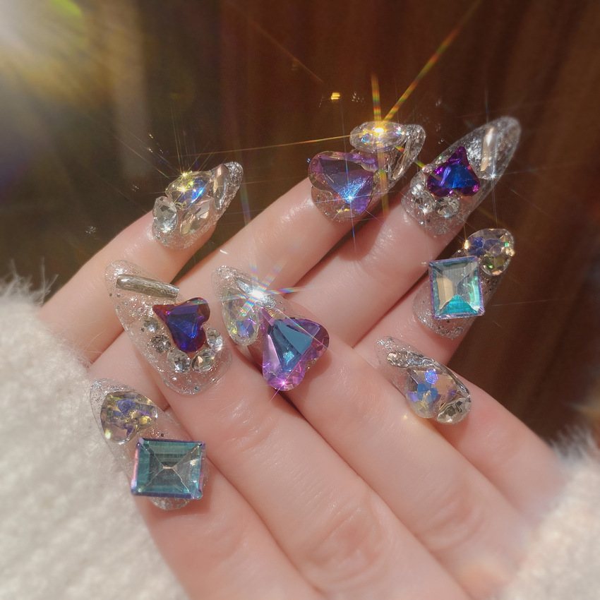 Handmade Glass Diamond Nail Patches