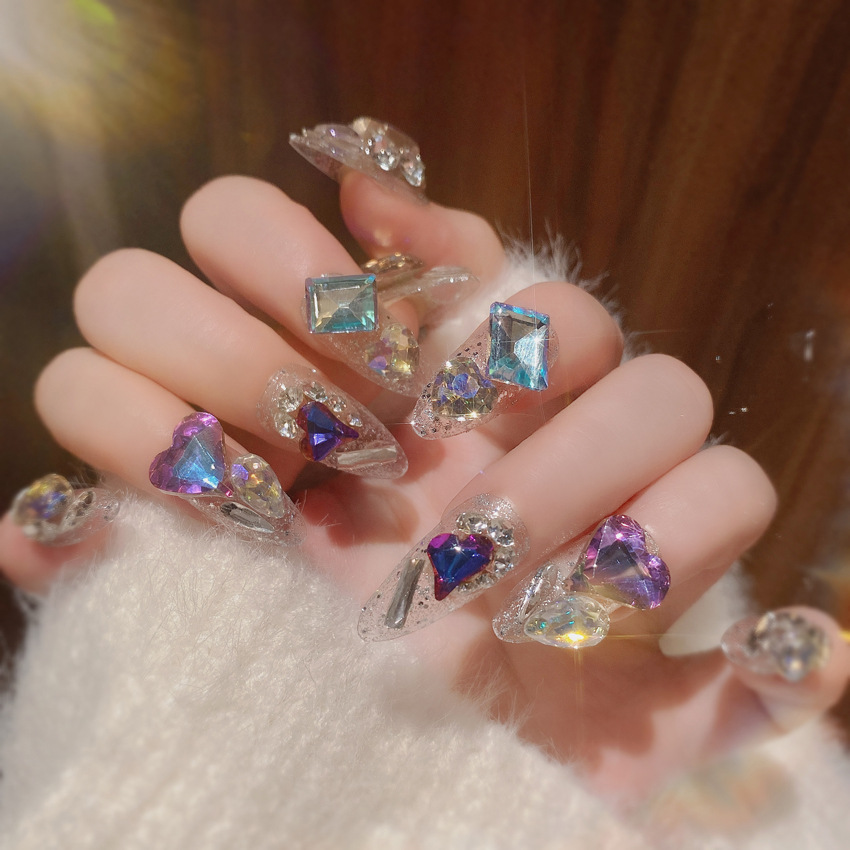 Handmade Glass Diamond Nail Patches