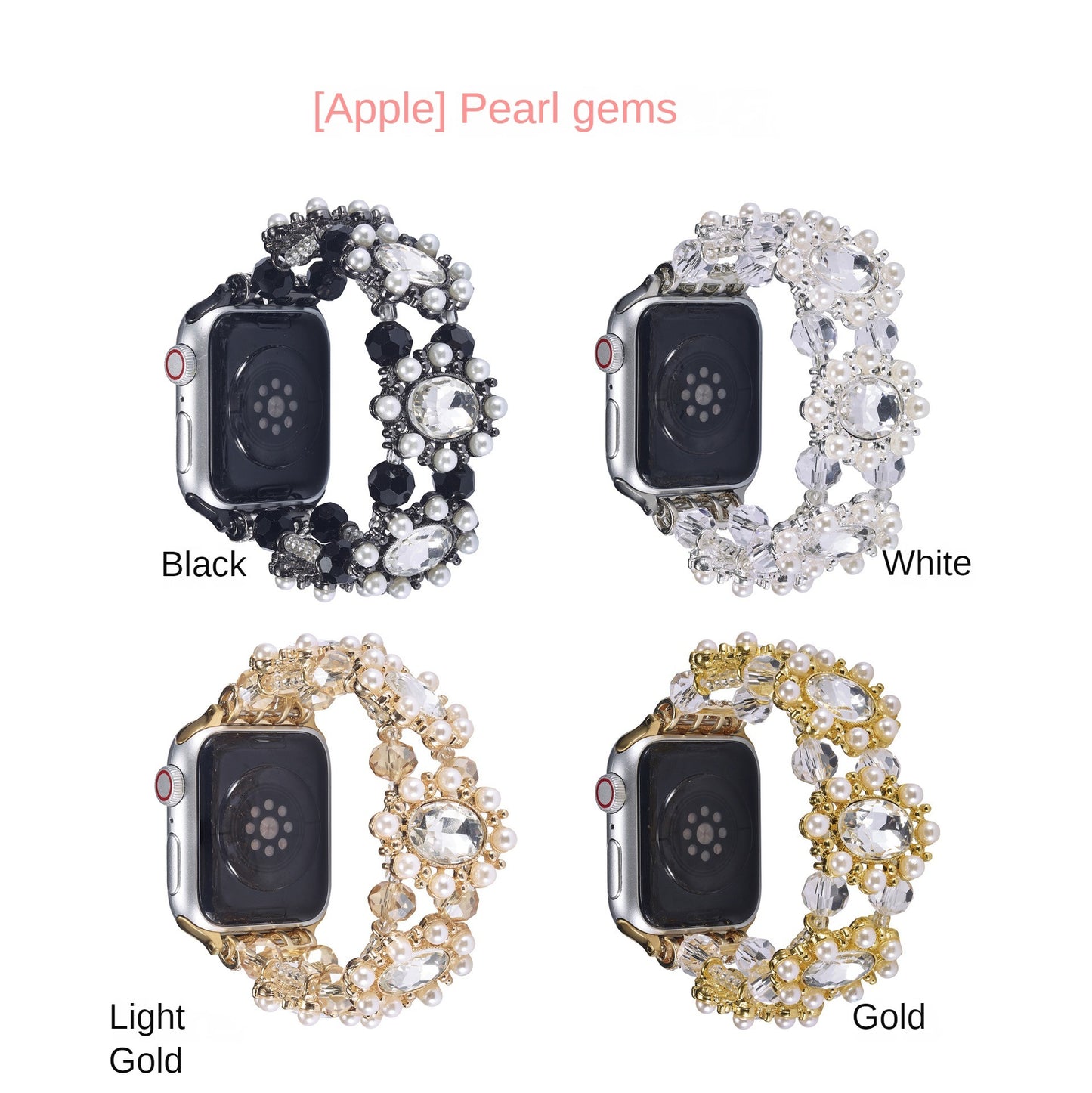 Bracelet en perles faites à la main en pierre Dabao Pearl [applicable à Apple Watch S8/9]