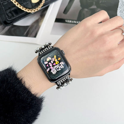 Pearl Dabao Stone Handmade Beaded Strap [Applicable to Apple Watch S8/9]