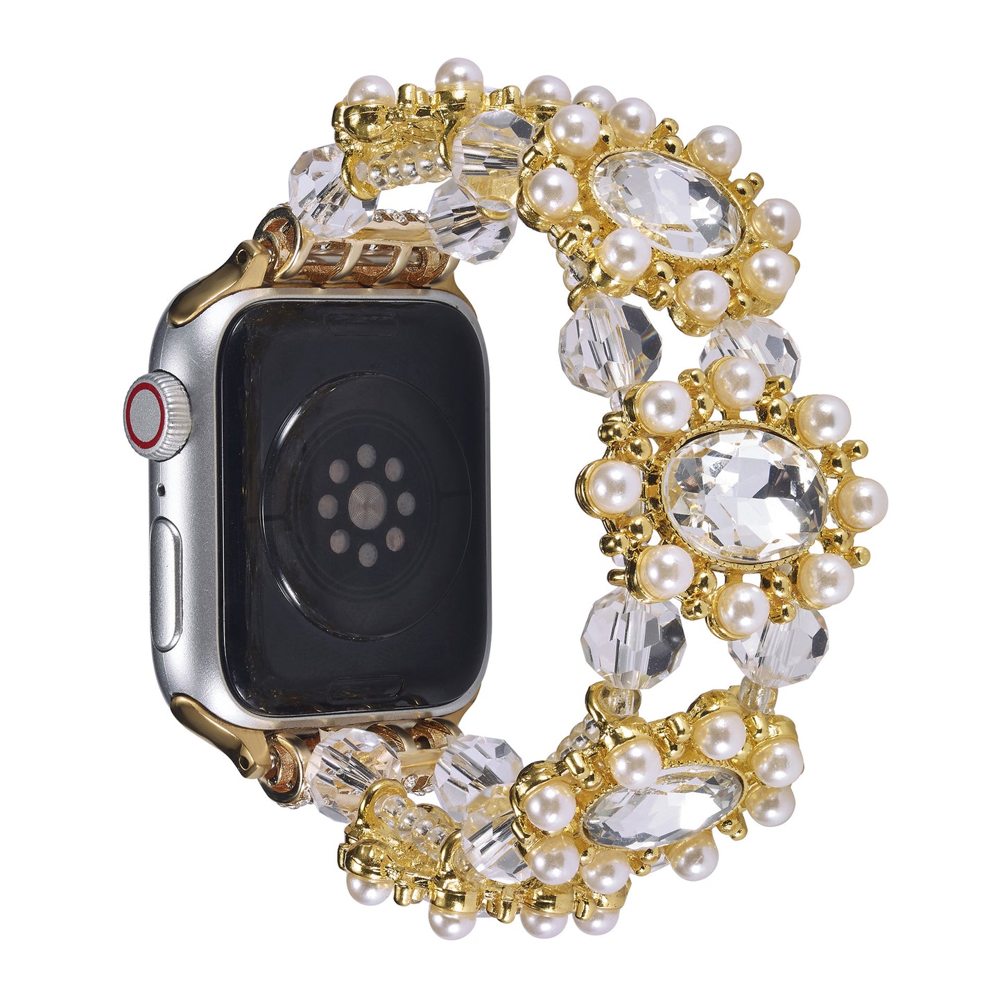 Handgefertigtes Perlenarmband aus Pearl Dabao Stone [Anwendbar auf Apple Watch S8/9]