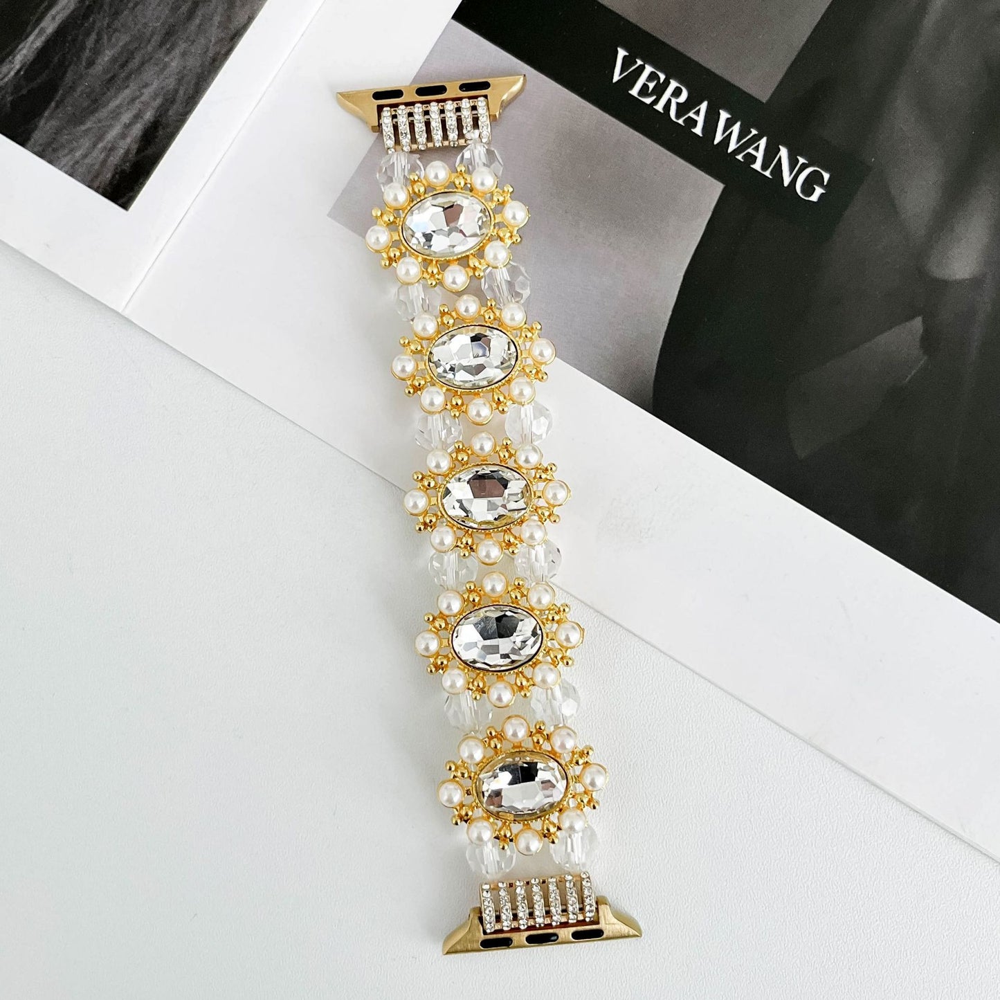 Pearl Dabao Stone Handmade Beaded Strap [Applicable to Apple Watch S8/9]