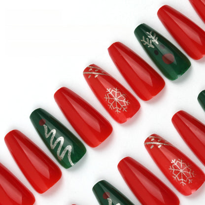 Christmas press-on nails-[30 peices extra large pack]