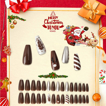 Christmas press-on nails-[30 peices extra large pack]