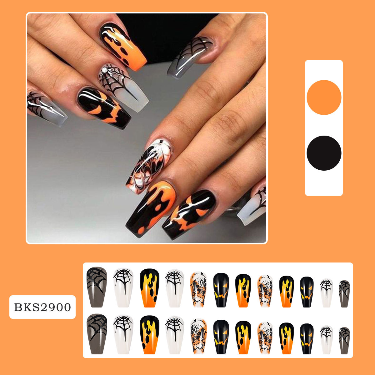 Halloween Grimace-press-on nails-[24 peices extra large pack]