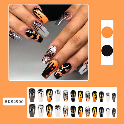 Halloween Grimace-press-on nails-[24 peices extra large pack]