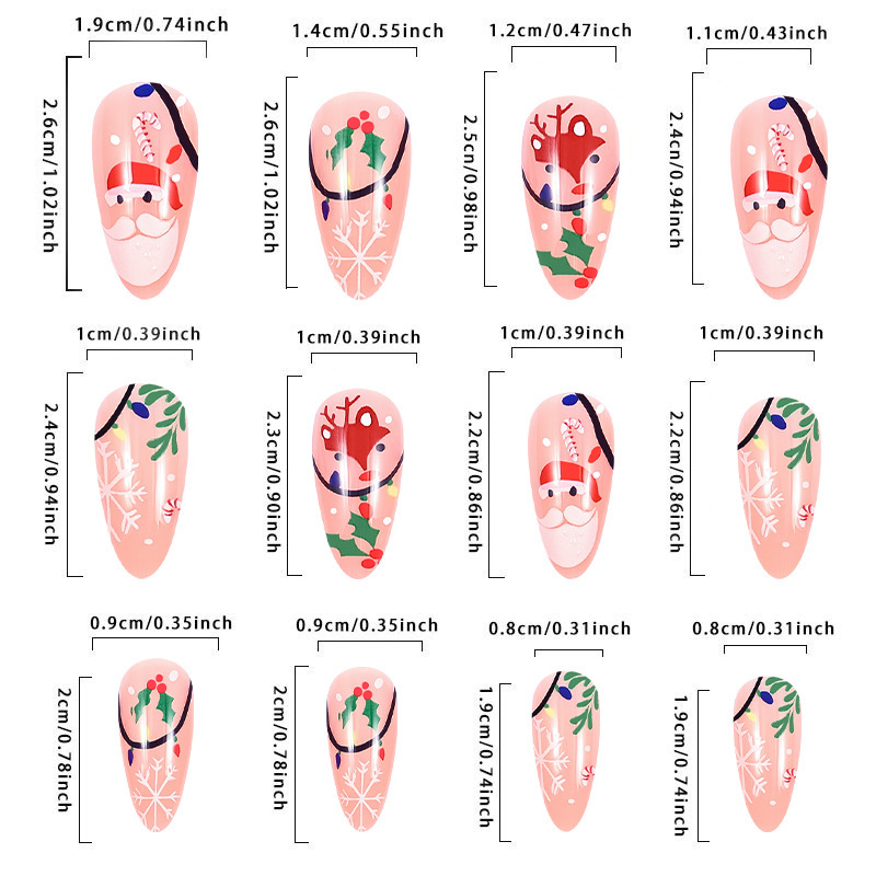 Christmas Series- Elk- press-on nails-[24 peices extra large pack]