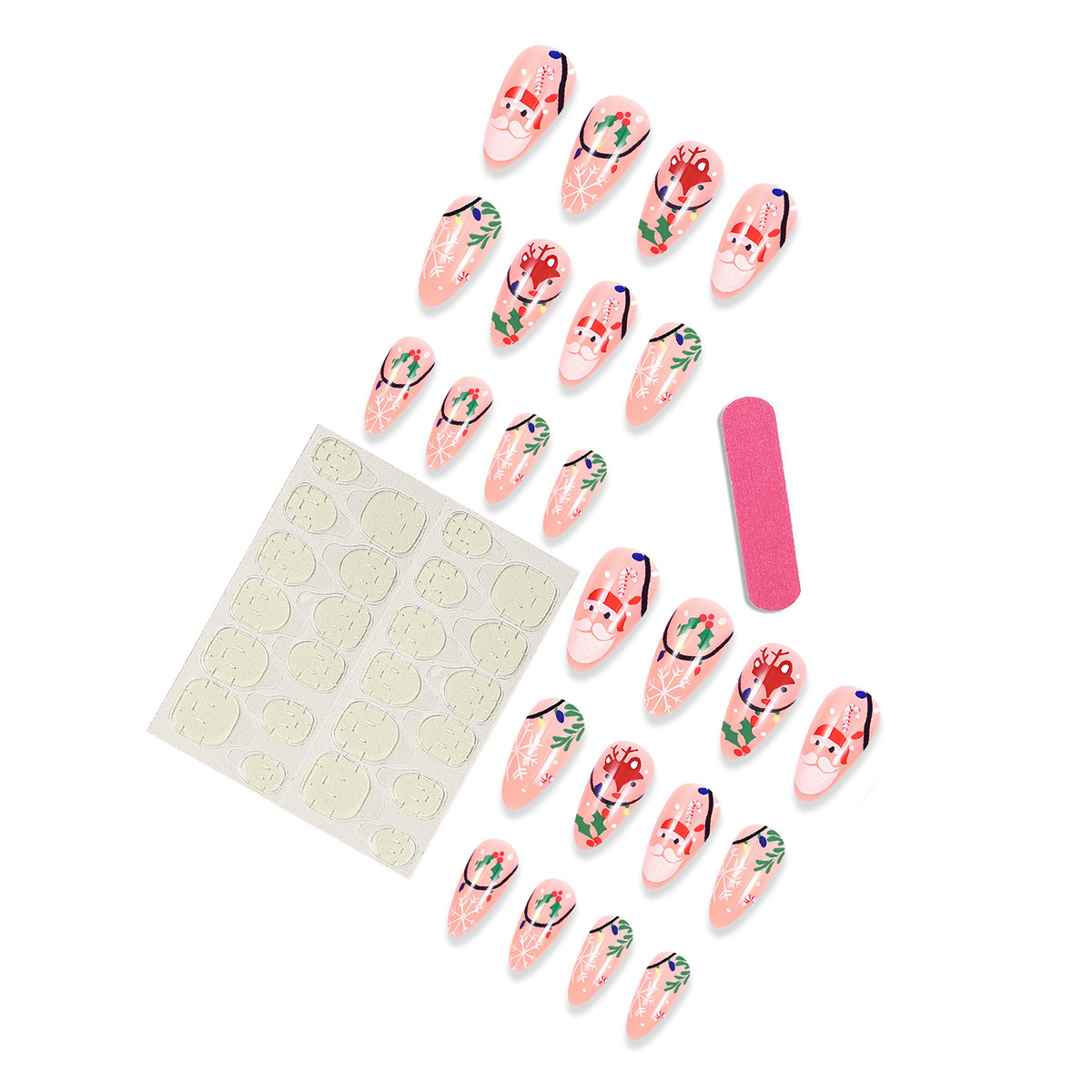 Christmas Series- Elk- press-on nails-[24 peices extra large pack]