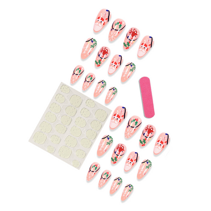 Christmas Series- Elk- press-on nails-[24 peices extra large pack]