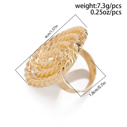 Five Petal Flower Winding Ring