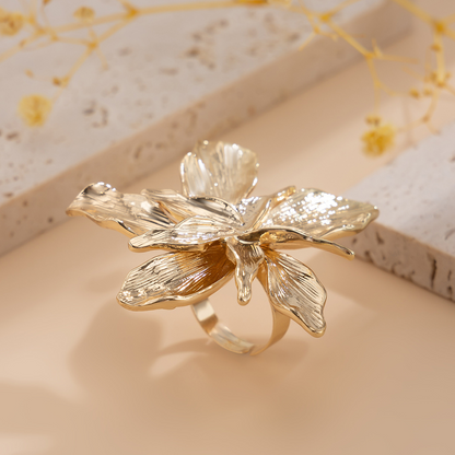 Five Petal Flower Winding Ring