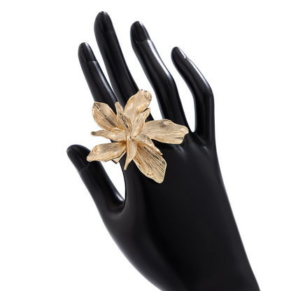 Five Petal Flower Winding Ring