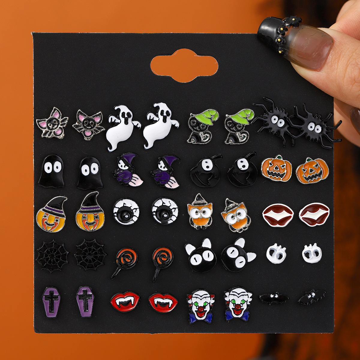 Ensemble de boucles d'oreilles vampires pour Halloween