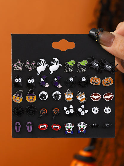 Ensemble de boucles d'oreilles vampires pour Halloween