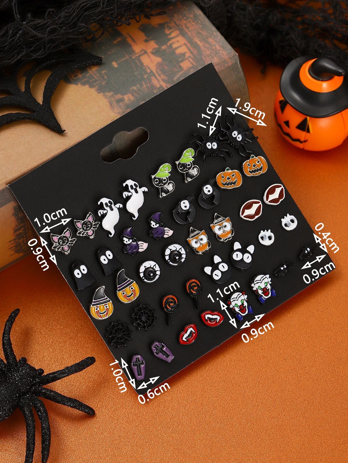 Ensemble de boucles d'oreilles vampires pour Halloween