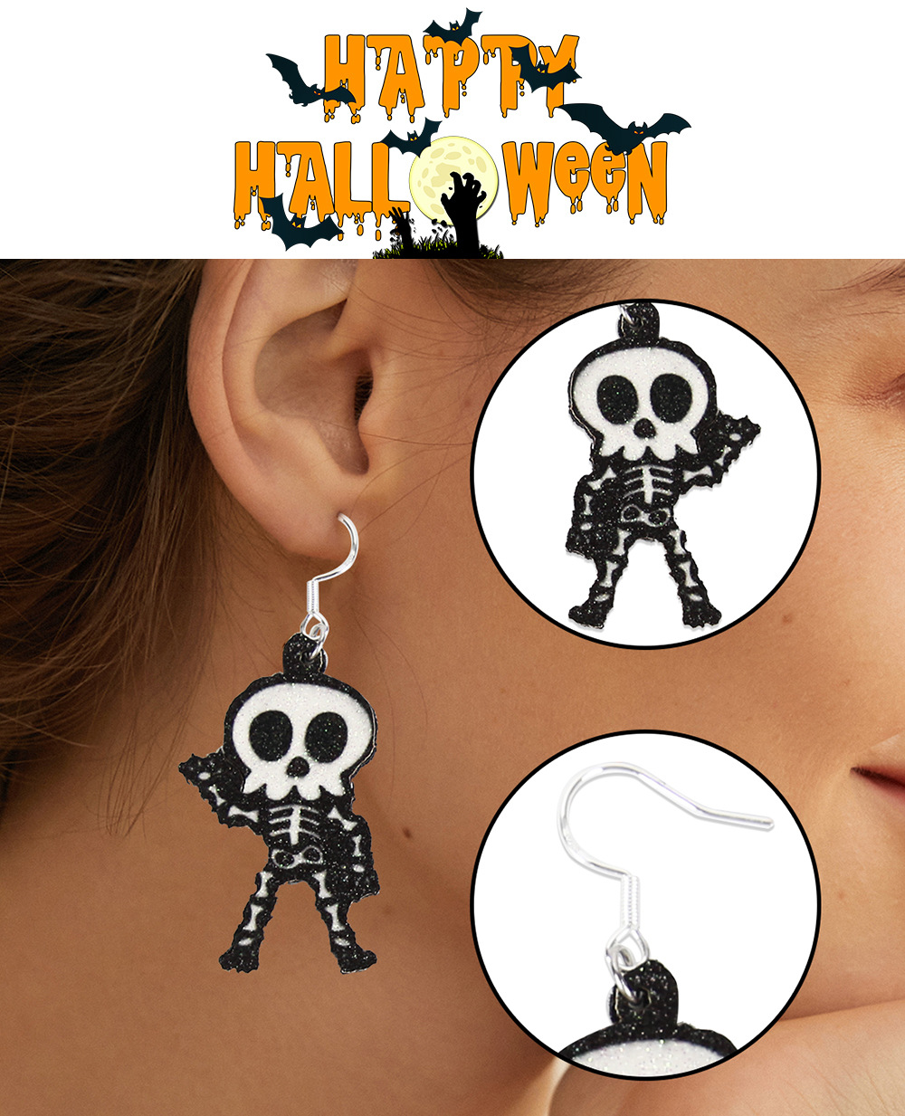 Halloween Party Decoration Horror Funny Earrings