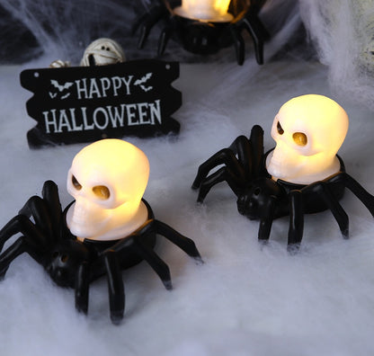 Décoration d'Halloween Lampe Citrouille Araignée Petite Lampe de Nuit