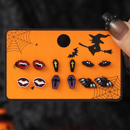 Carte de combinaison de boucles d'oreilles d'Halloween