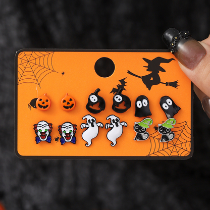 Carte de combinaison de boucles d'oreilles d'Halloween