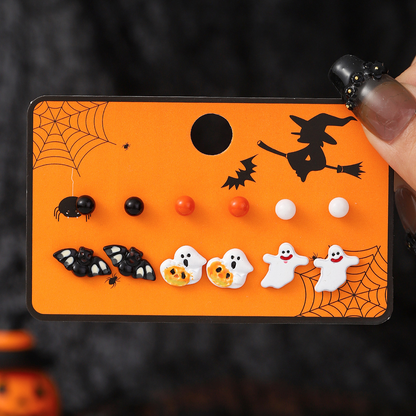 Carte de combinaison de boucles d'oreilles d'Halloween