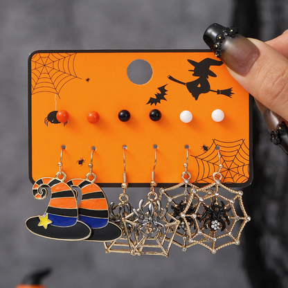 Carte de combinaison de boucles d'oreilles d'Halloween