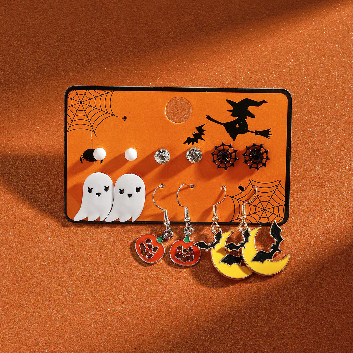 Carte de combinaison de boucles d'oreilles d'Halloween