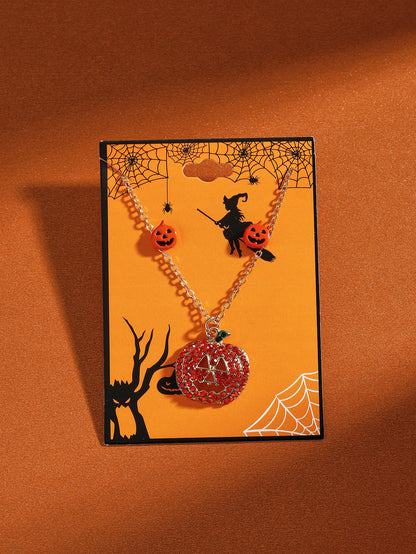 Carte de combinaison de boucles d'oreilles d'Halloween