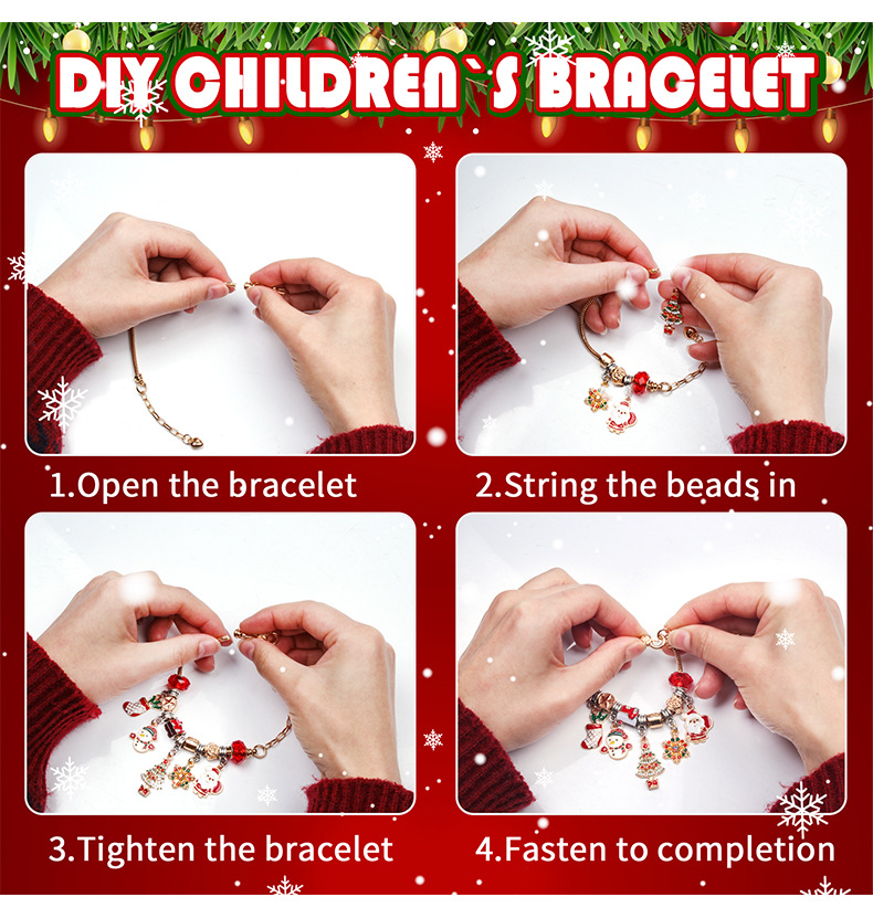 Weihnachtskreative Blindbox zum Selbermachen eines Armbands