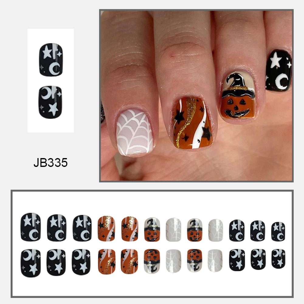 Halloween Witchcraft Pumpkin press-on nails