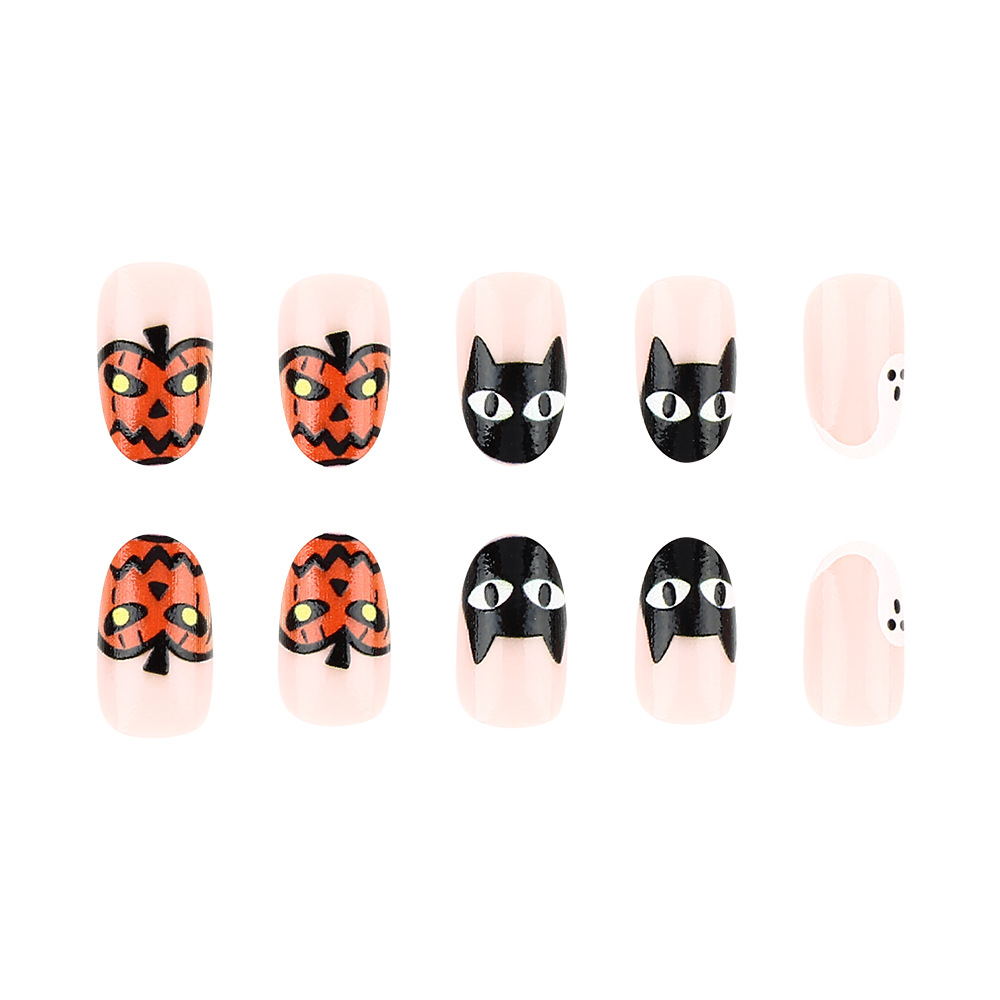 Halloween Pumpkin Bat Party PRESS-ON NAILS