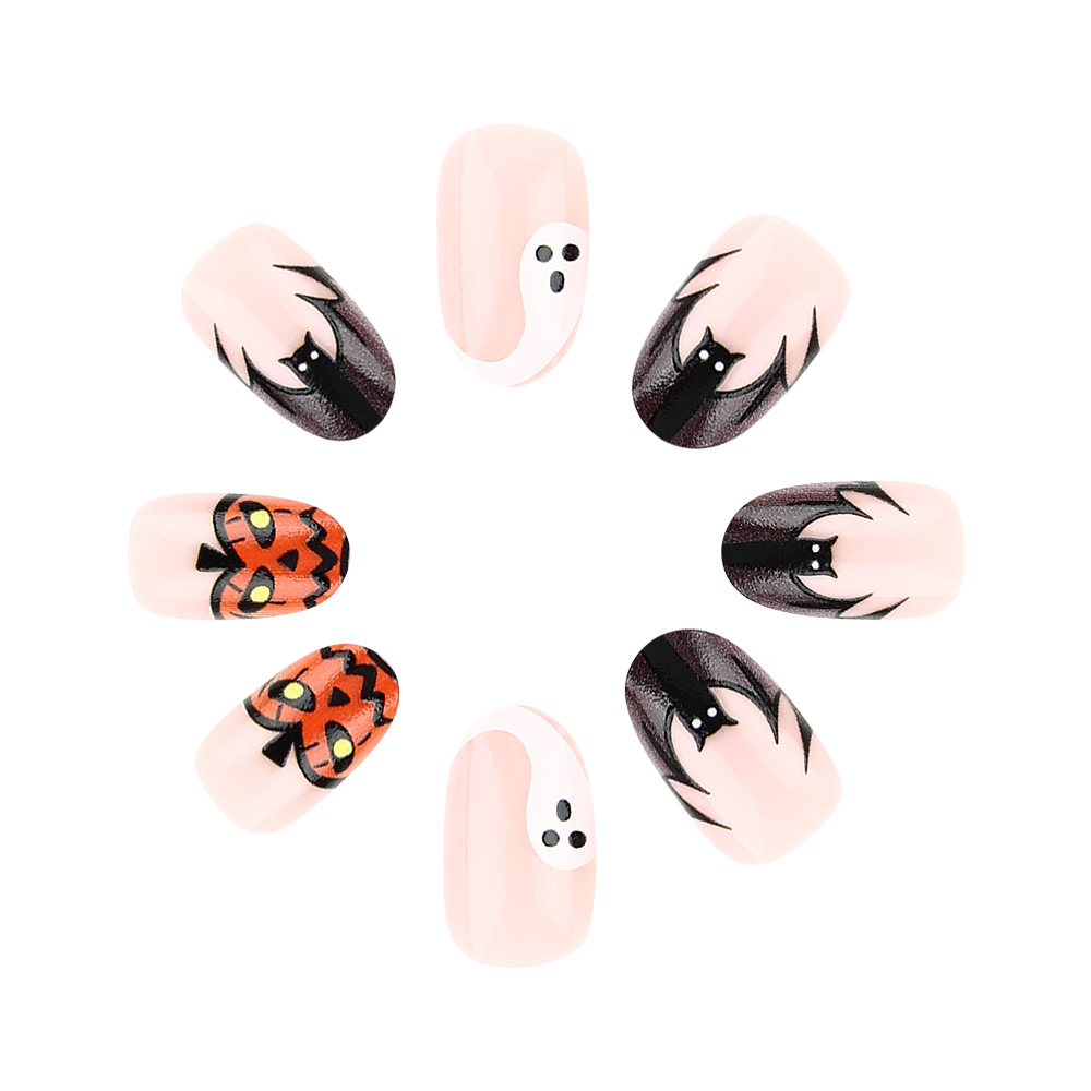 Halloween Pumpkin Bat Party PRESS-ON NAILS