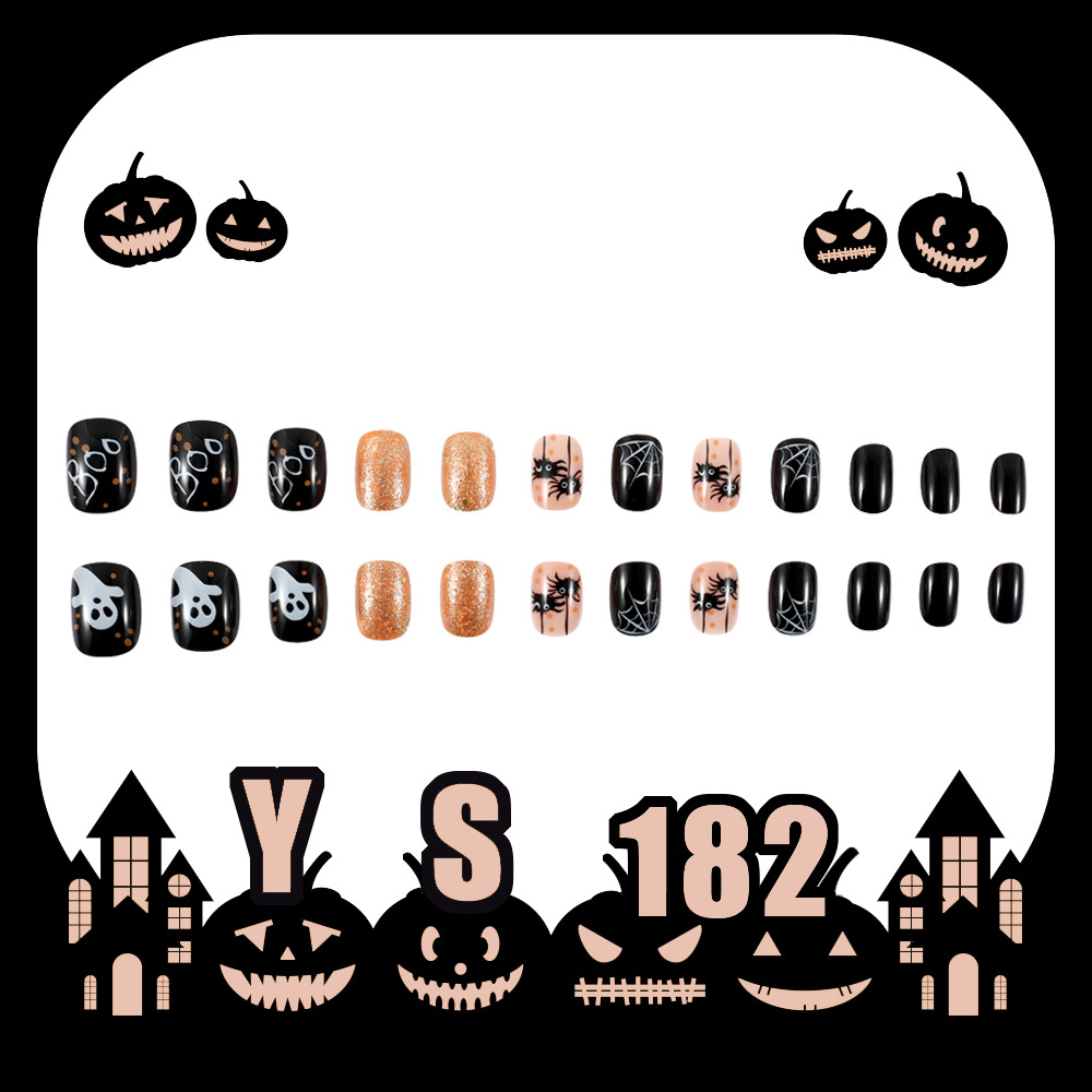 Ongles autocollants fantômes amusants d'Halloween