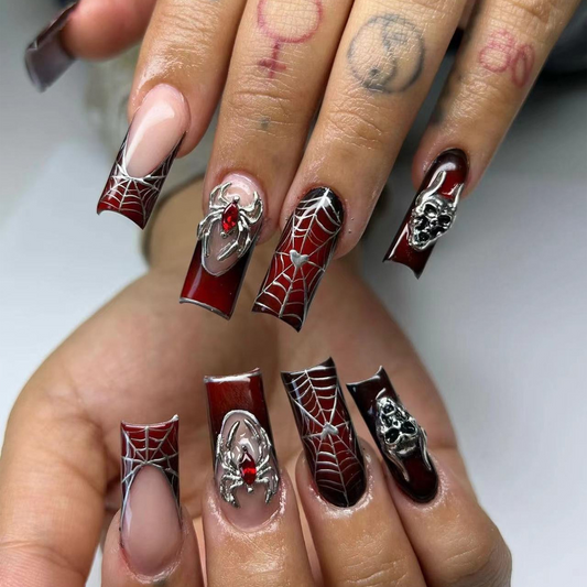 Ongles autocollants Punk Metal Halloween