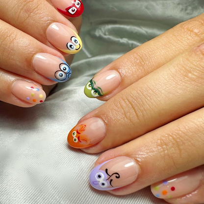 Halloween Hand Drawn Funny press-on nails