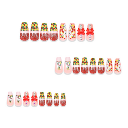 Christmas Tree 3D Bow Press-on Nails